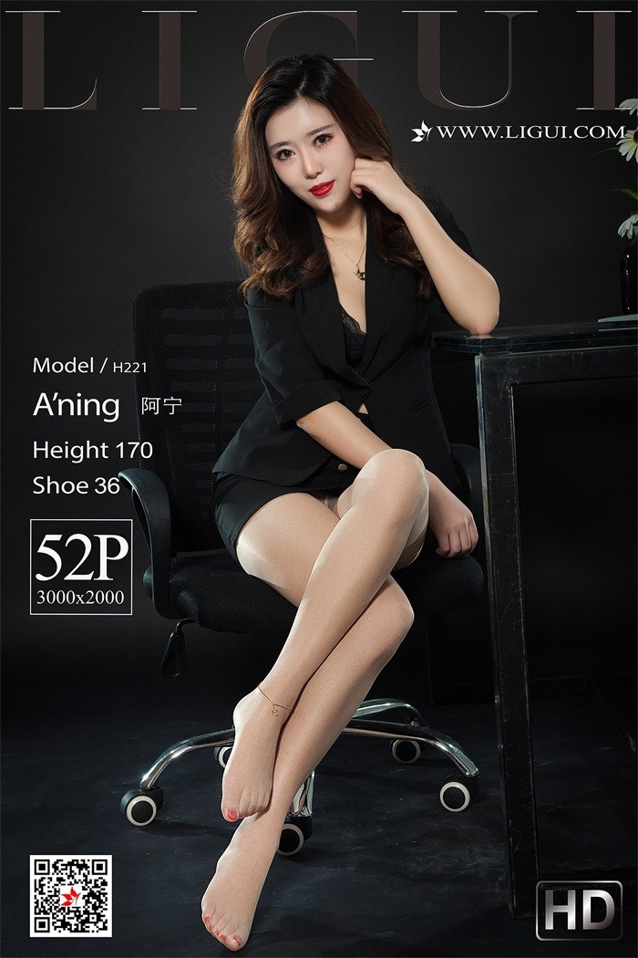 [Ligui丽柜] 2018.11.24 黑丝总裁 Model 阿宁 [53P/77.9MB]插图