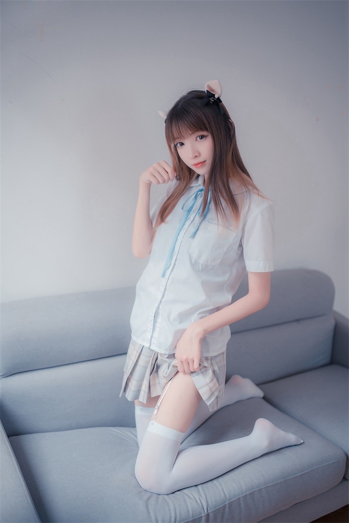 风之领域精品写真@No.065 格子裙吊带白丝 [46P/232MB]插图1