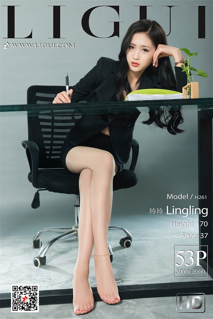 [Ligui丽柜] 2019.08.26 职场气质 Model 玲玲 [53+1P/107MB]插图