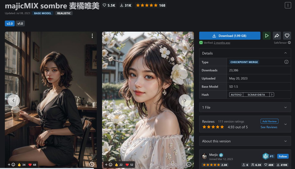[AI模型]这2个模型好棒，MJ风格被SD轻松拿捏[2.12GB]插图