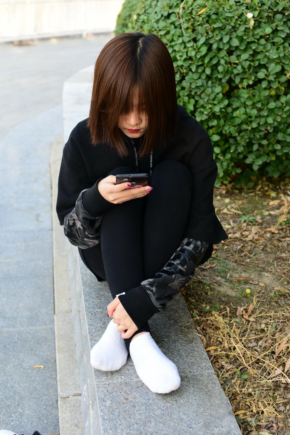 开膛手195期舞蹈生帆布鞋白棉袜 [303P/1V/1.71G]插图2