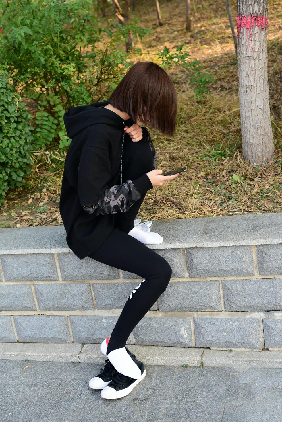 开膛手195期舞蹈生帆布鞋白棉袜 [303P/1V/1.71G]插图5