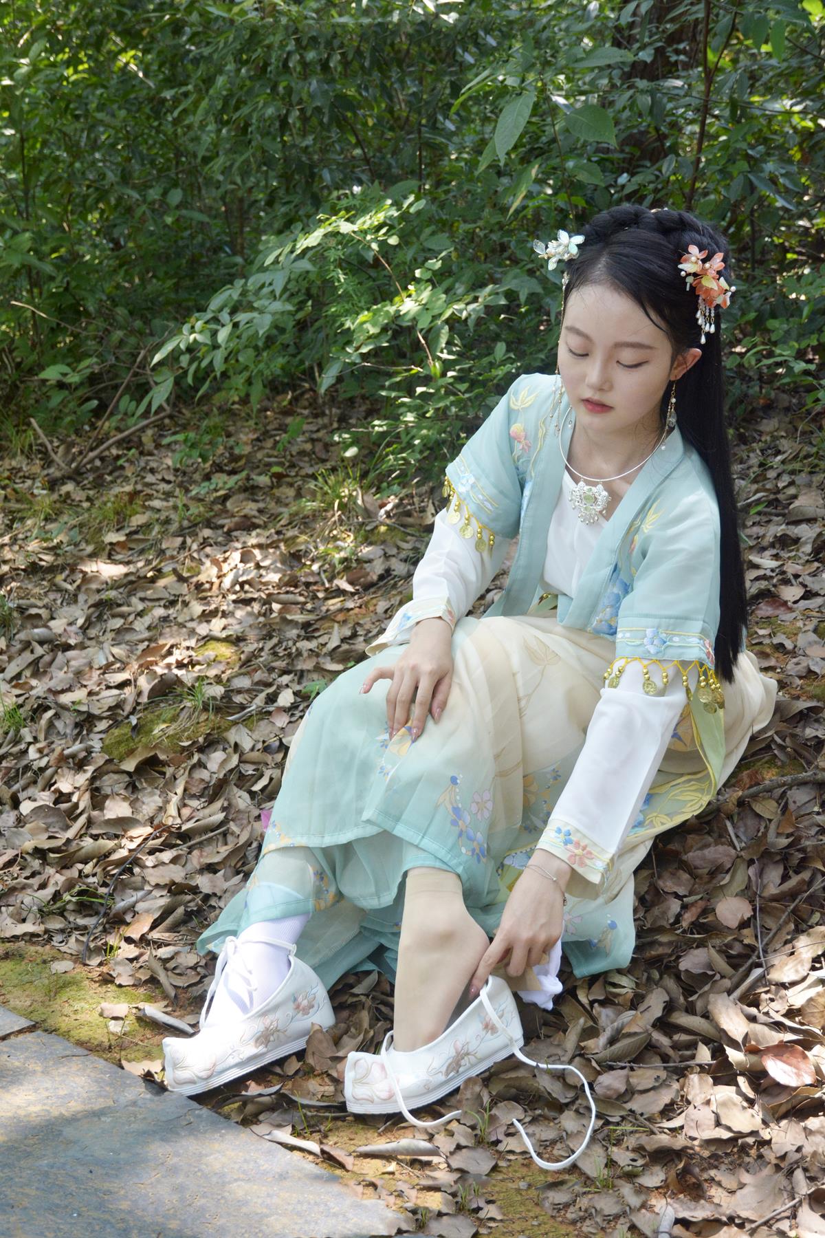 初夏女神 097 双双荷花仙子趁着荷花盛开的季节赶紧拍一套汉元素古装 [149P/1V/10.1G]插图6