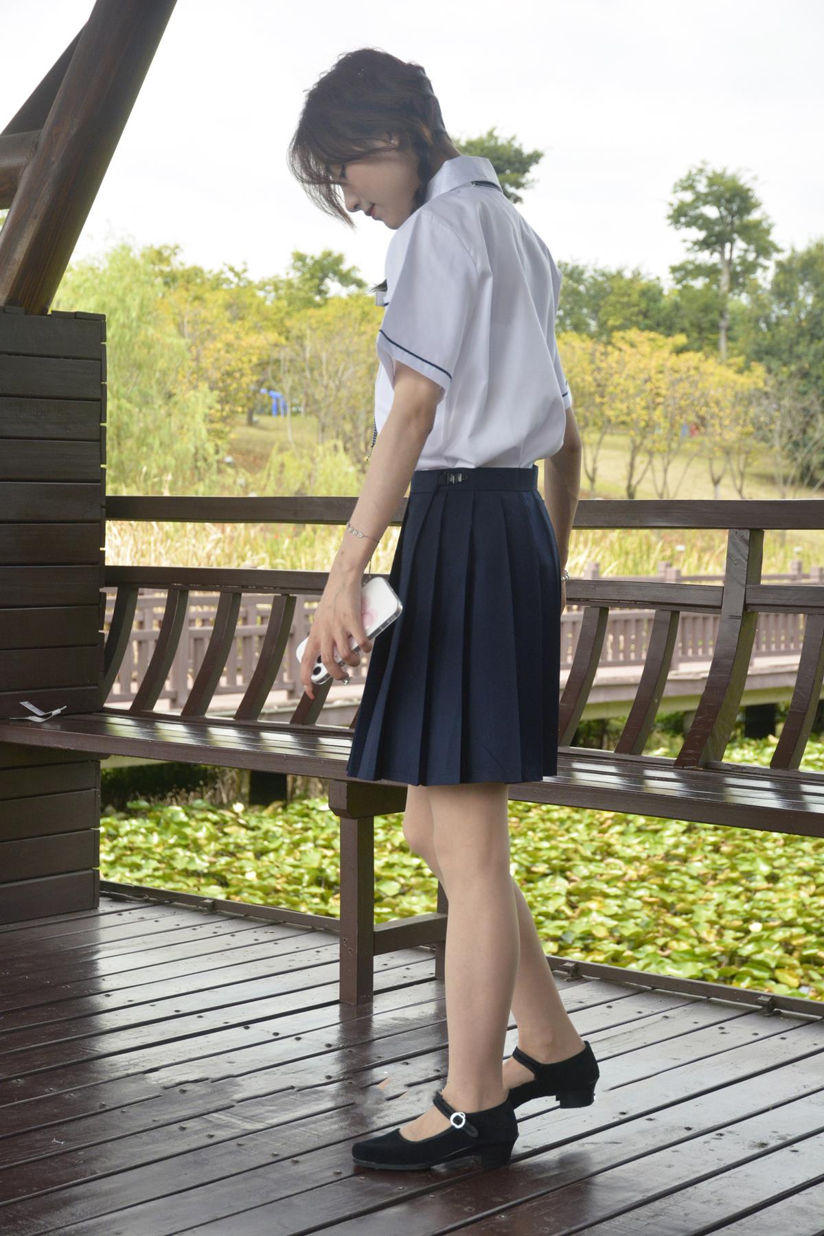 初夏女神 080期 柒柒~职高校服 这可能是我穿过最喜欢的一套校服吧 [140P/1V/5.72G]插图6