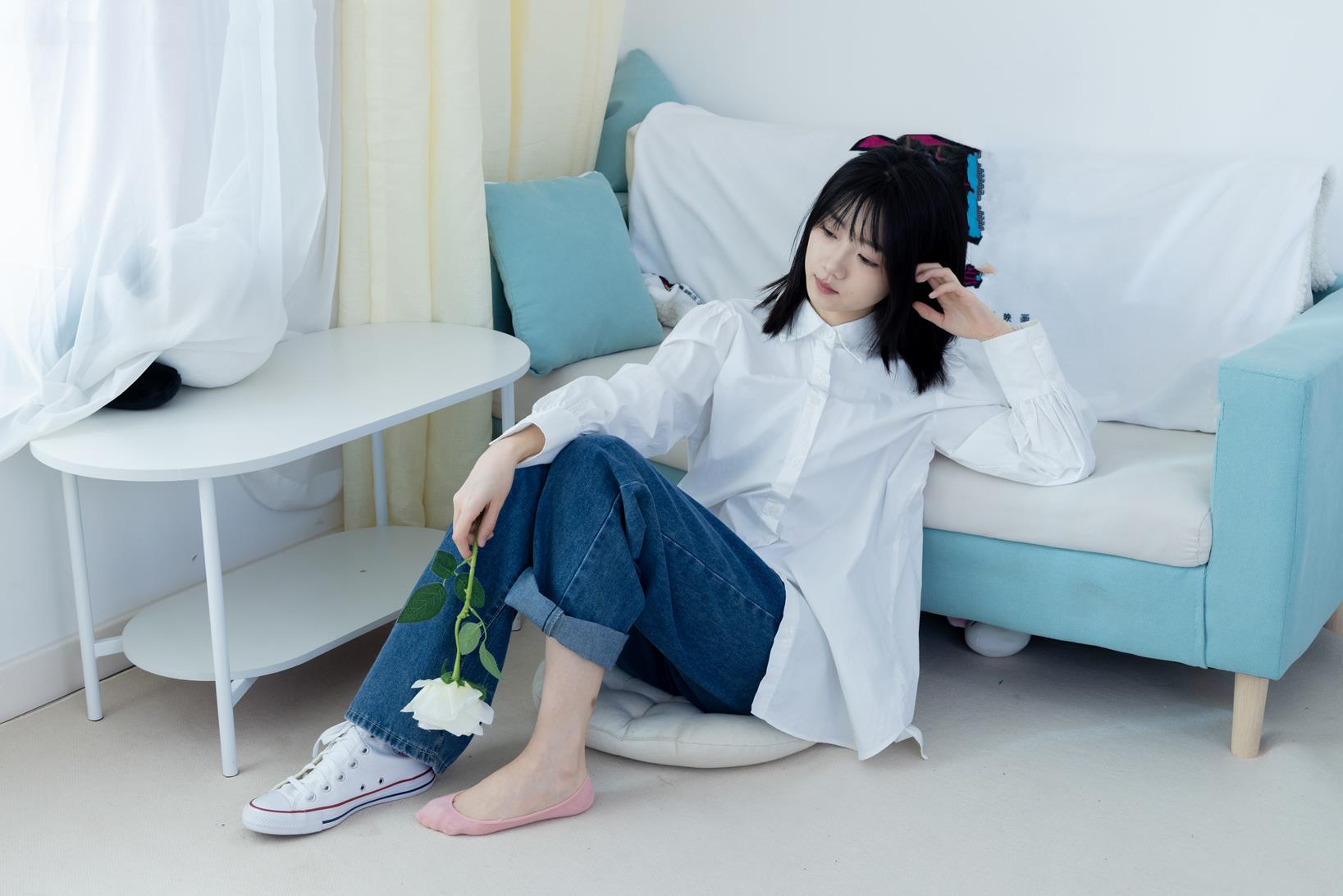 勿恋传媒 1837期 欢欢少年的你板鞋粉色棉船袜肚子疼揉肚子剧情 [170P/1V/5.61G]插图8