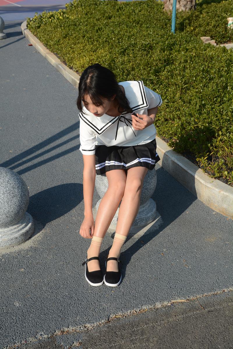 初夏女神 120期 点点擦脚长筒袜肉丝袜脚[140P/1V/6.57G]插图5