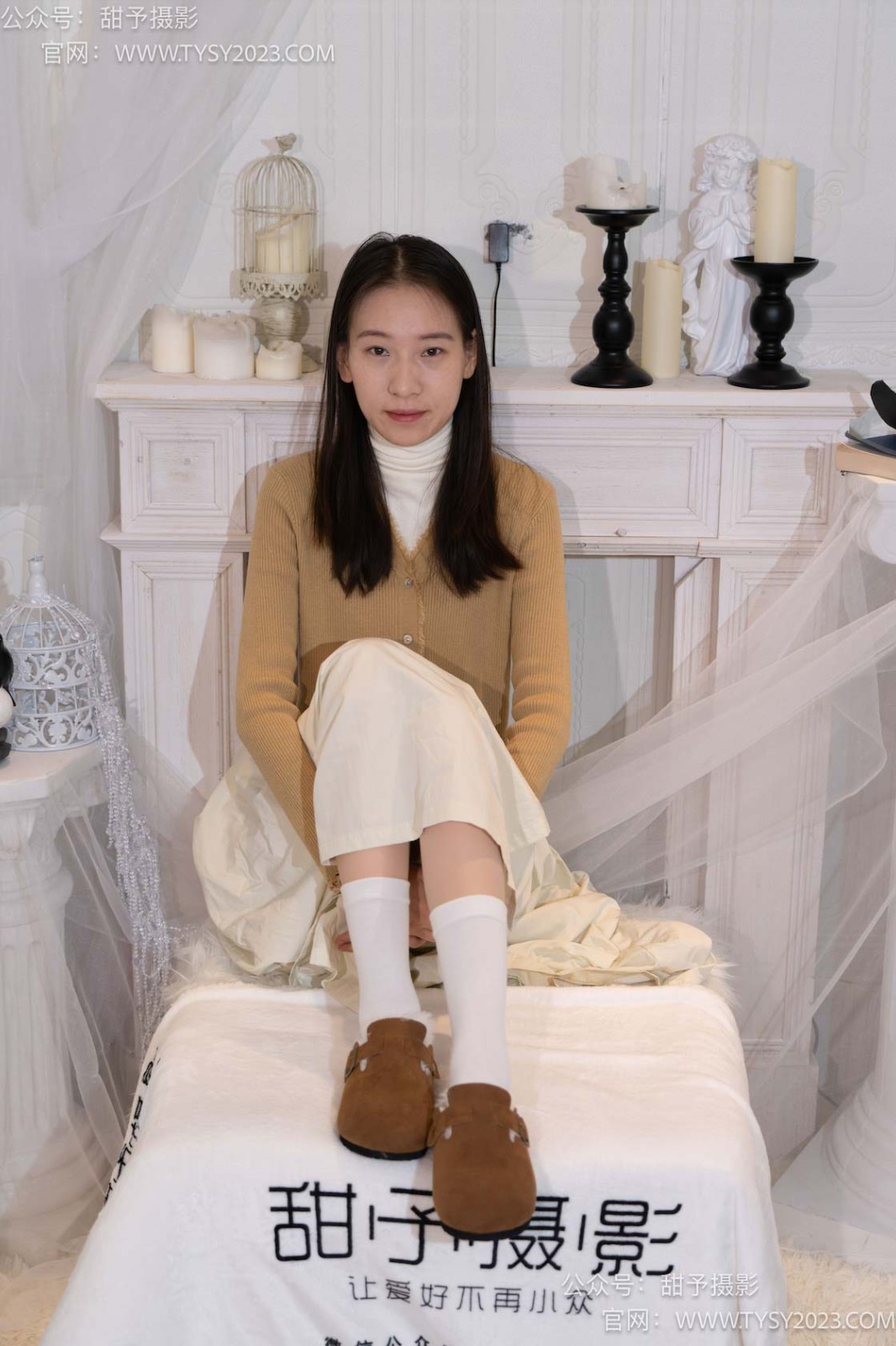 甜予摄影 013 帆帆-平底鞋、白棉袜、裸足[129P/2V/9.90GB]插图1