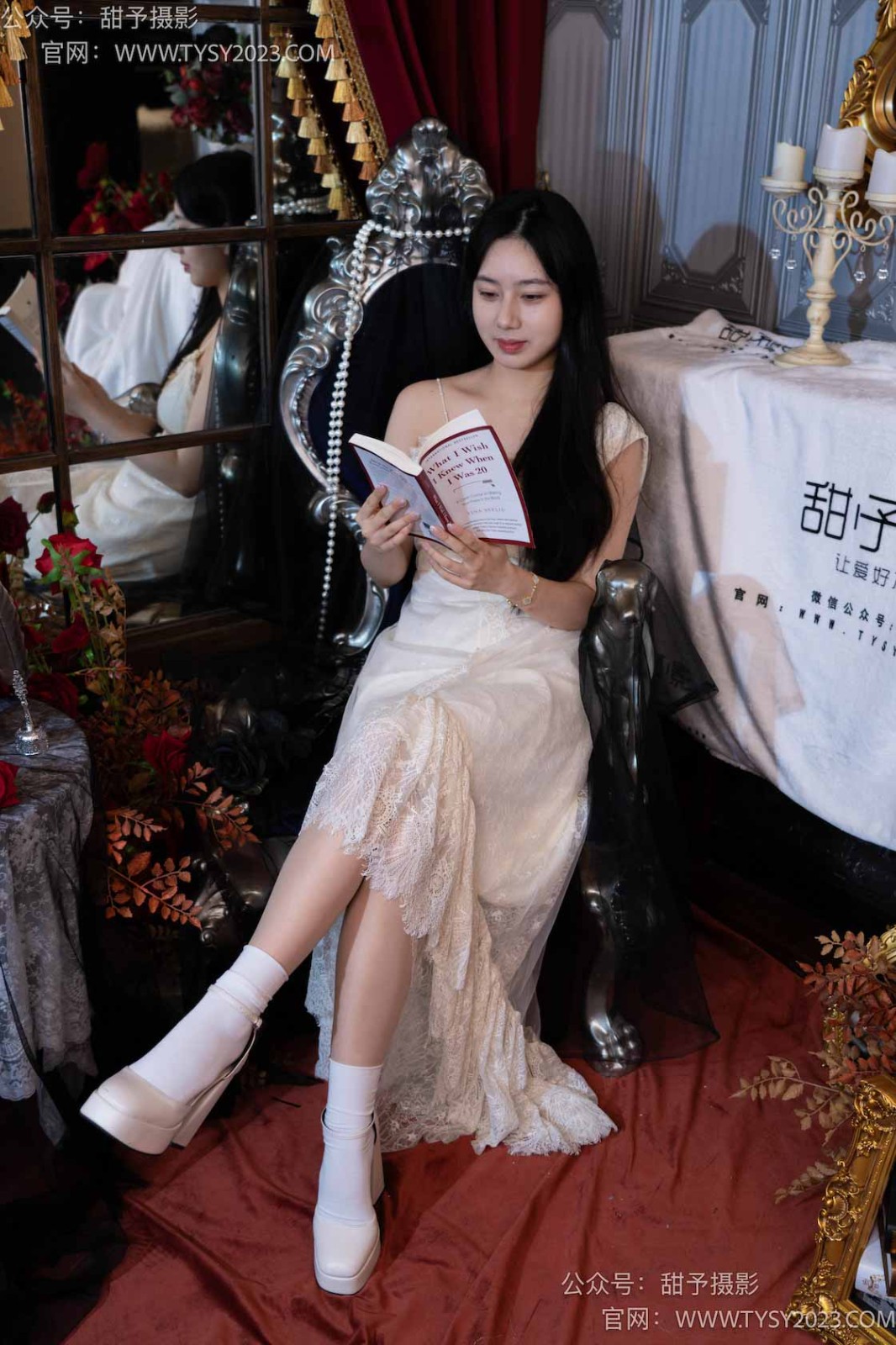 甜予摄影 NO.027 鱼鱼-高跟、白棉袜、肉丝（脚尖加固款）[103P/2V/9.32GB]插图1