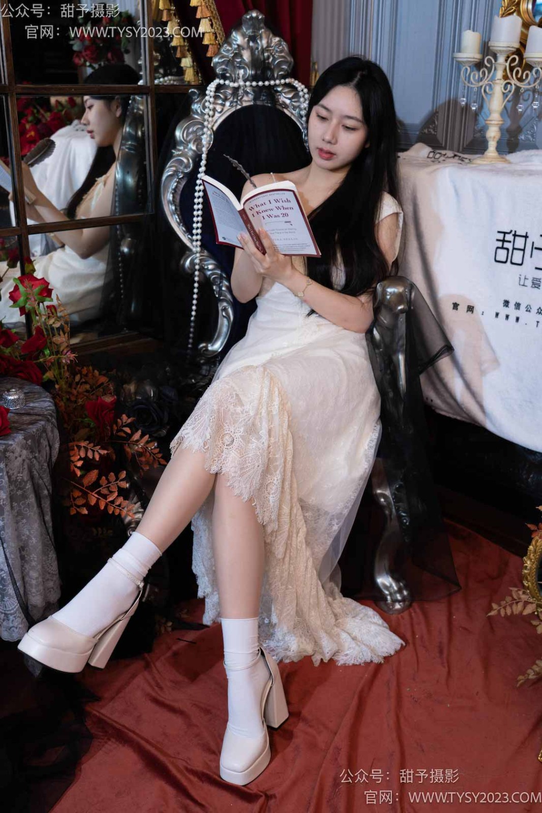 甜予摄影 NO.027 鱼鱼-高跟、白棉袜、肉丝（脚尖加固款）[103P/2V/9.32GB]插图4