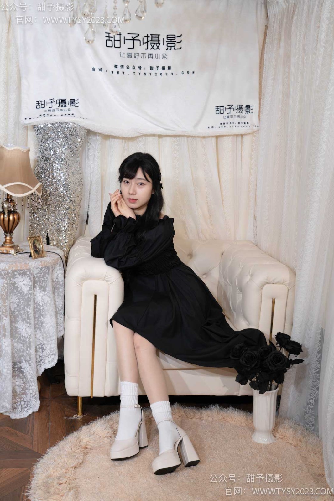 甜予摄影 NO.034 鱼鱼-高跟鞋、白棉袜、肉丝（脚尖加固款）[129P/2V/9.57GB]插图