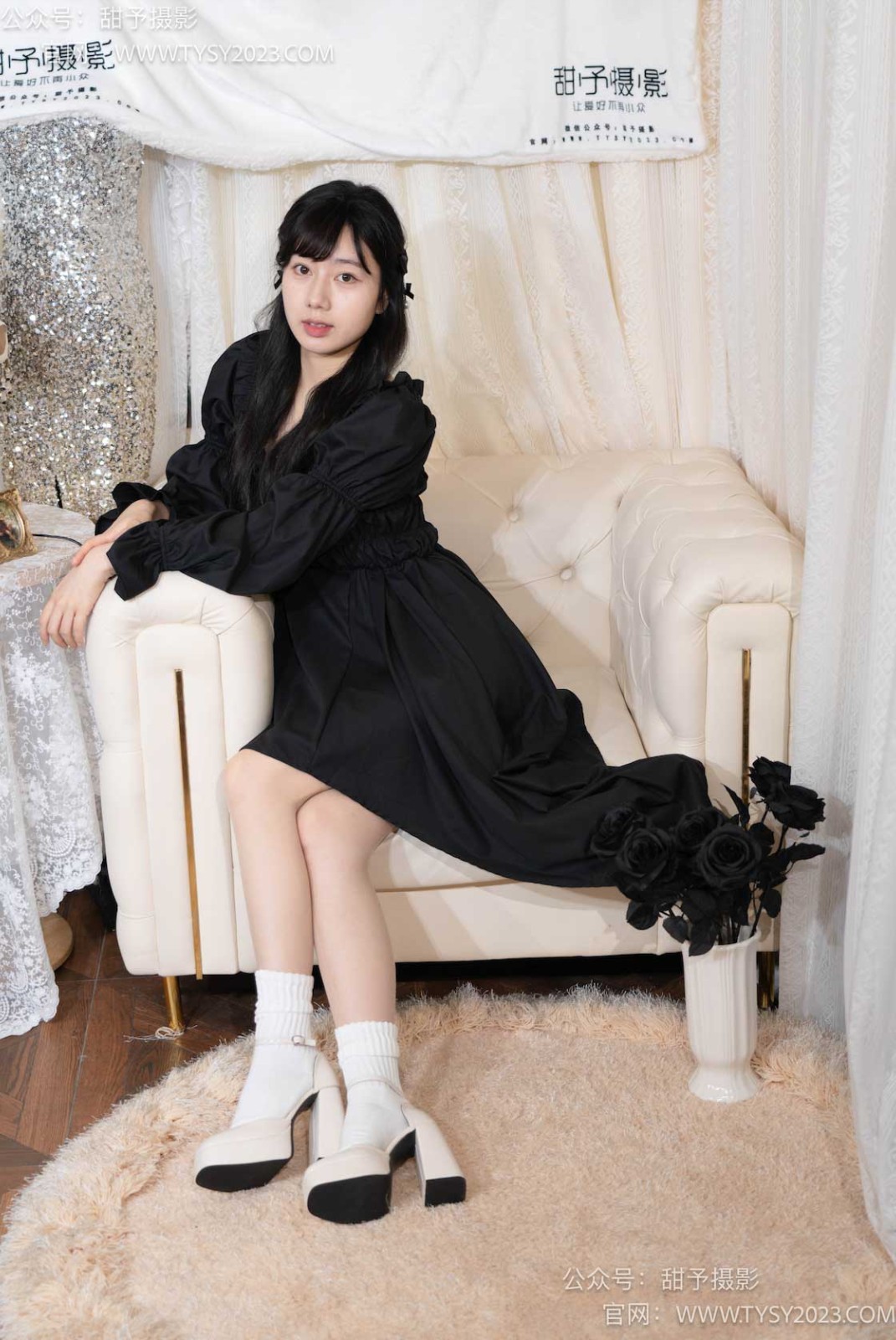 甜予摄影 NO.034 鱼鱼-高跟鞋、白棉袜、肉丝（脚尖加固款）[129P/2V/9.57GB]插图2