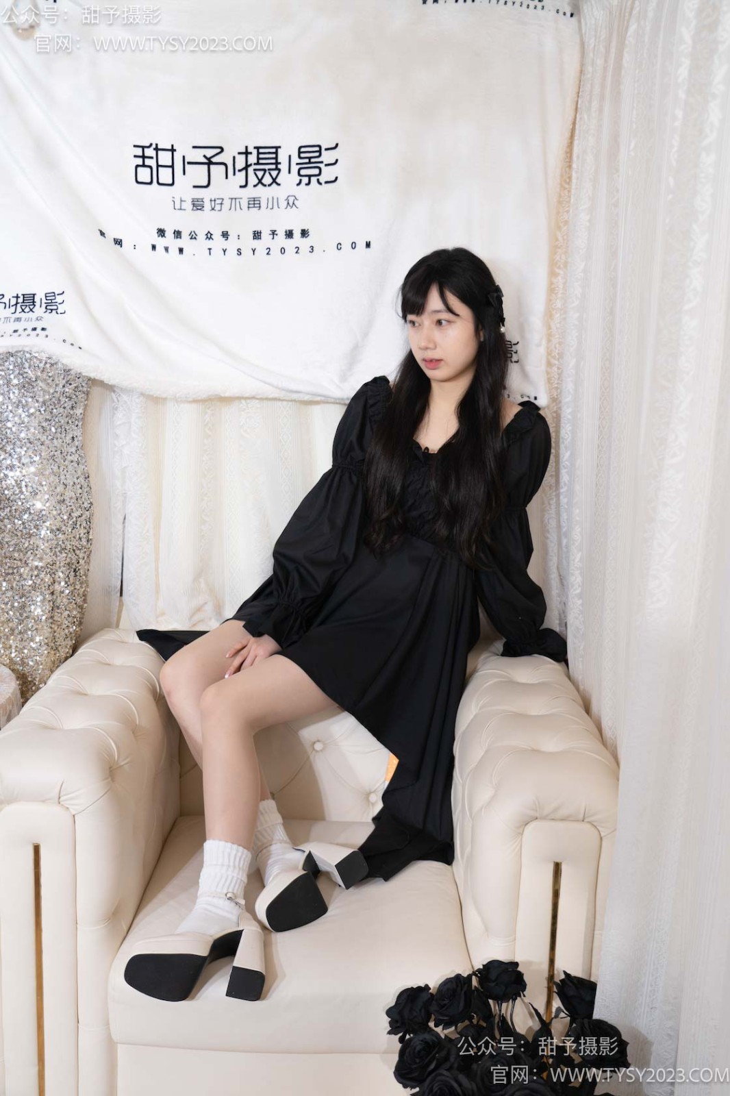 甜予摄影 NO.034 鱼鱼-高跟鞋、白棉袜、肉丝（脚尖加固款）[129P/2V/9.57GB]插图4