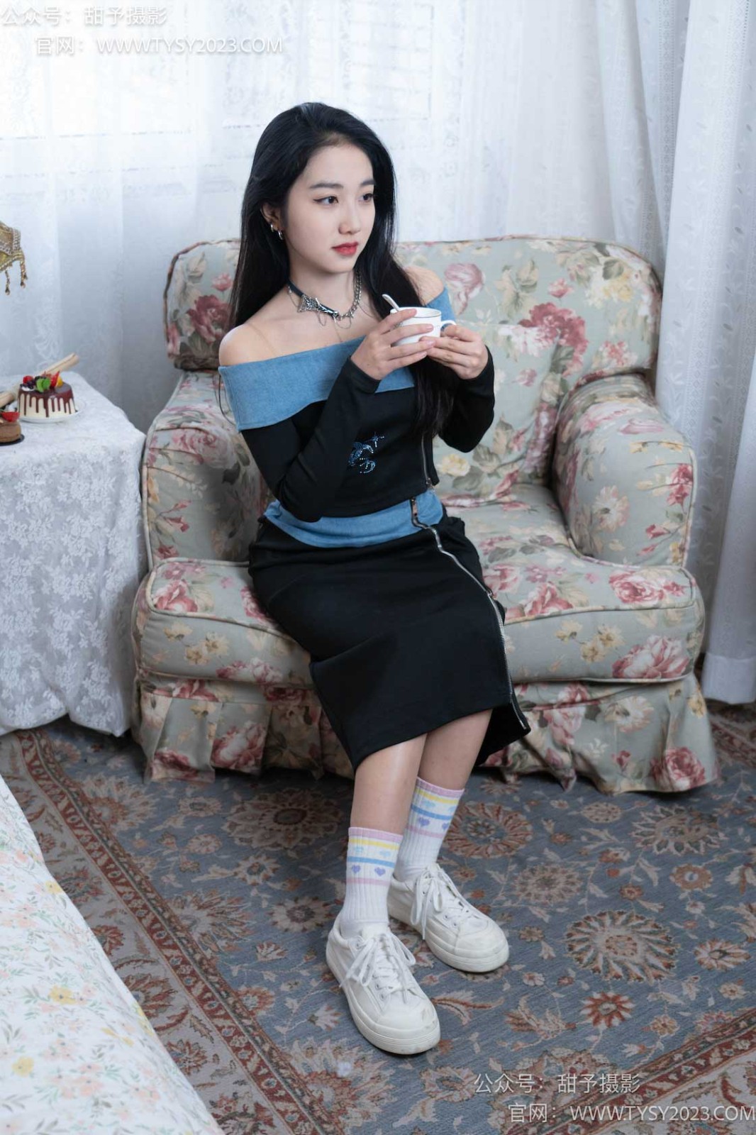 甜予摄影 NO.055 筱筱-板鞋、白棉袜、肉丝、裸足[116P/2V/9.70GB]插图4