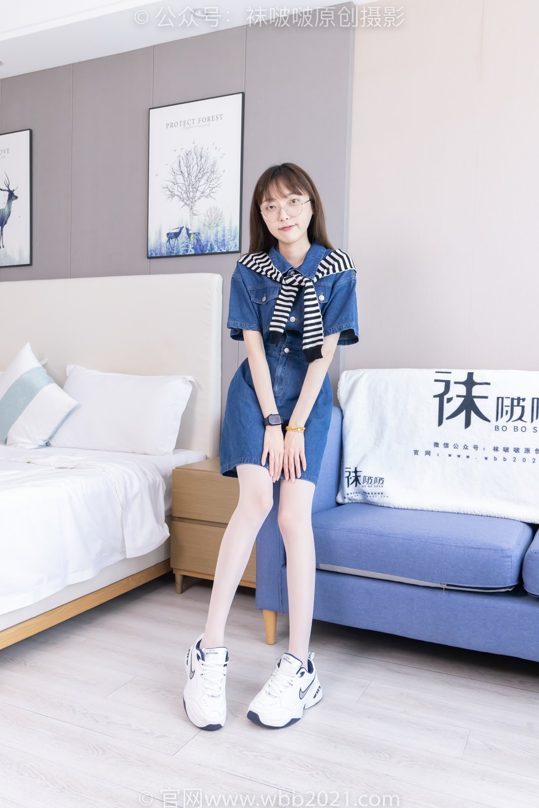 袜啵啵435期：稚予-板鞋、运动鞋、白丝（脚尖加固款）、肉丝（脚尖加固款） [150P/1V/6.25G]插图6