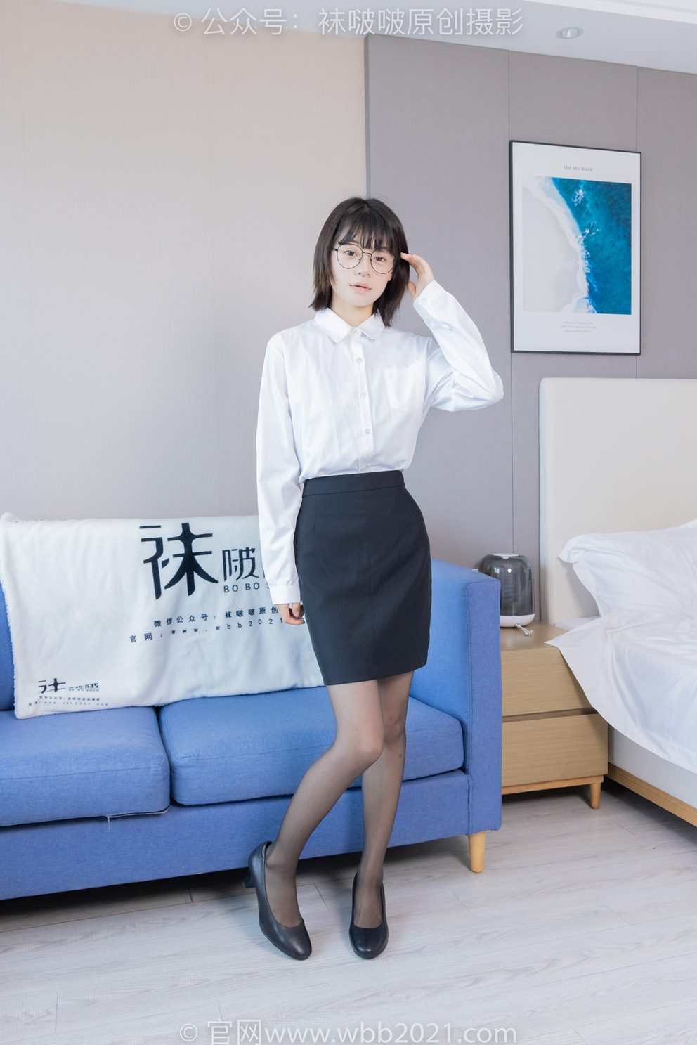 袜啵啵436期：糯米-OL至服、两双平底鞋、薄黑丝（脚尖透明款）、厚肉丝[150P/1V/6.51G]插图8