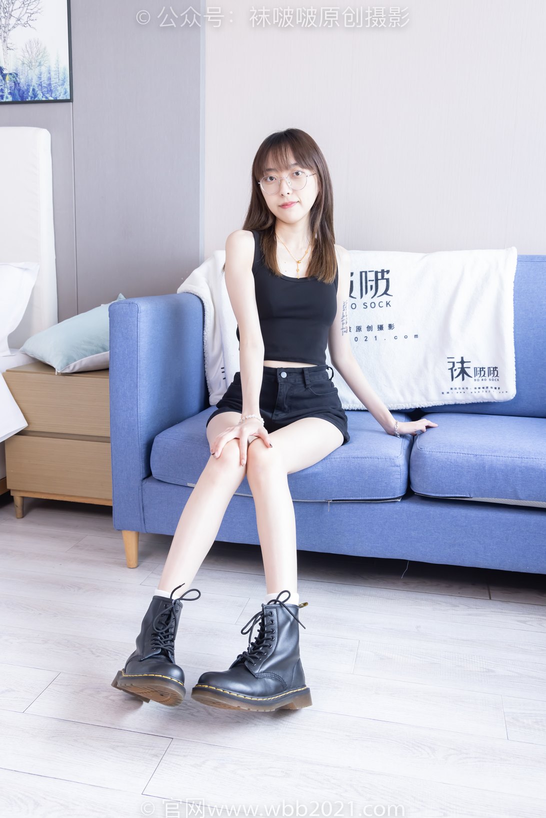 袜啵啵445期：稚予-长靴、马丁短靴、黑丝（脚尖加固款）、白棉袜 [145P/1V/5.39G]插图7