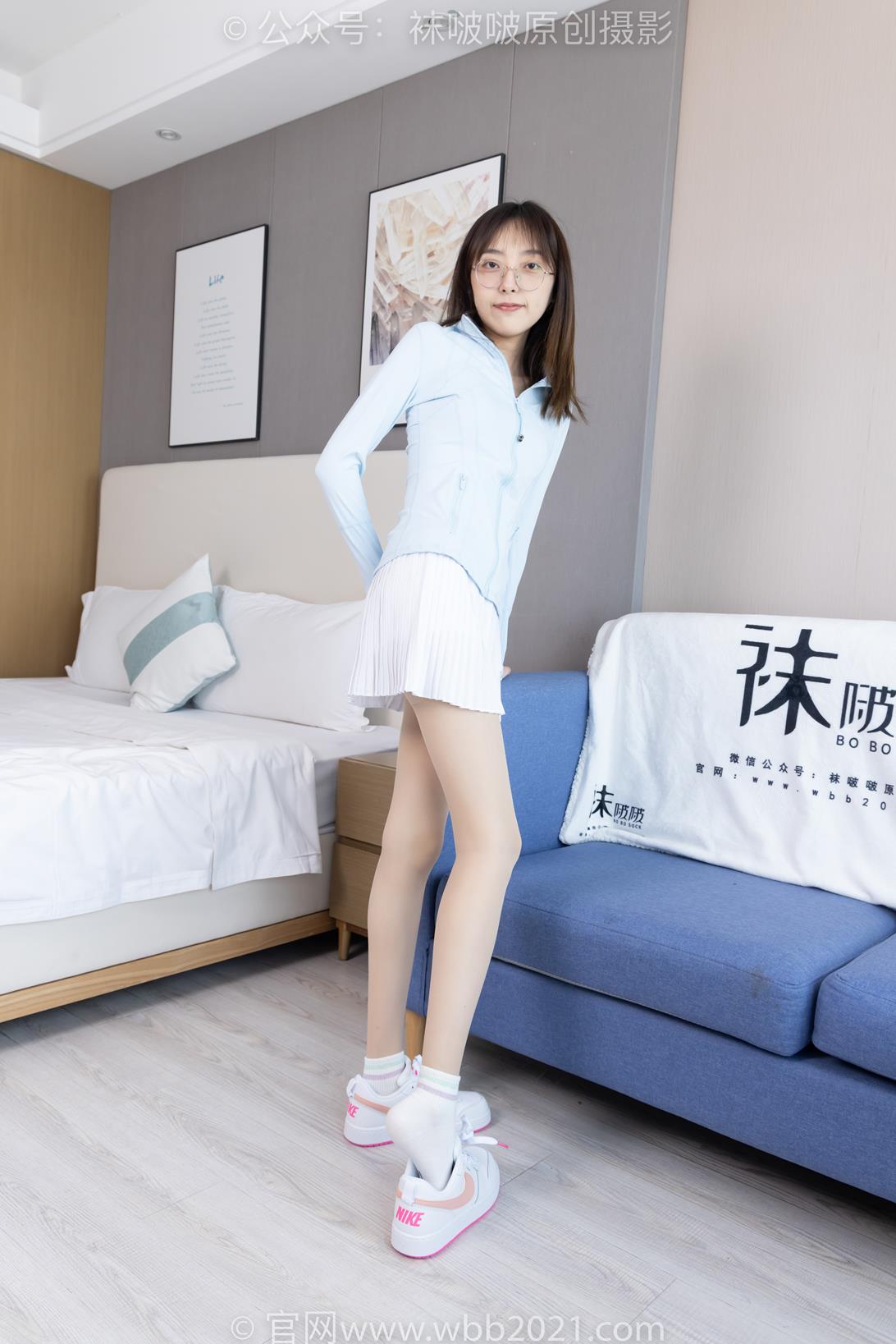 袜啵啵454期：稚予-白棉袜、肉丝（仅打底）、板鞋[150P/1V/6.86G]插图4