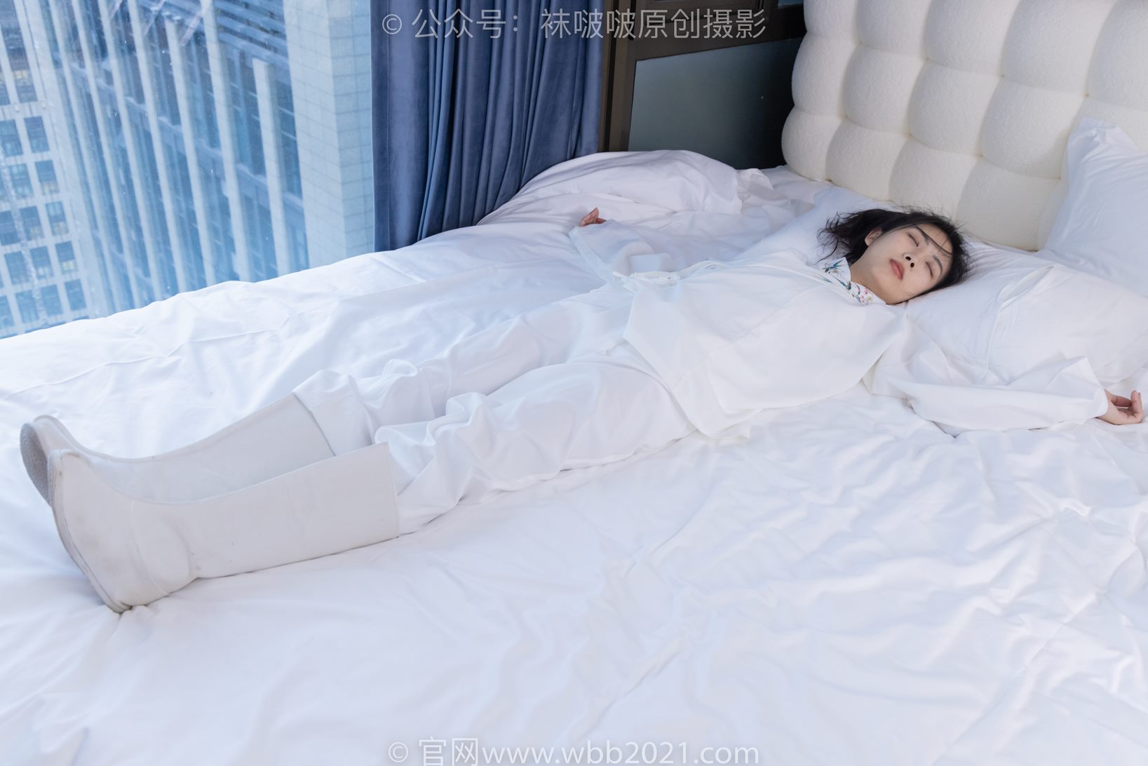 袜啵啵 积分限定作品032期：奶油-古装、古装靴、厚白丝、睡觉剧情花絮版 [209P/1V/7.99G]插图3