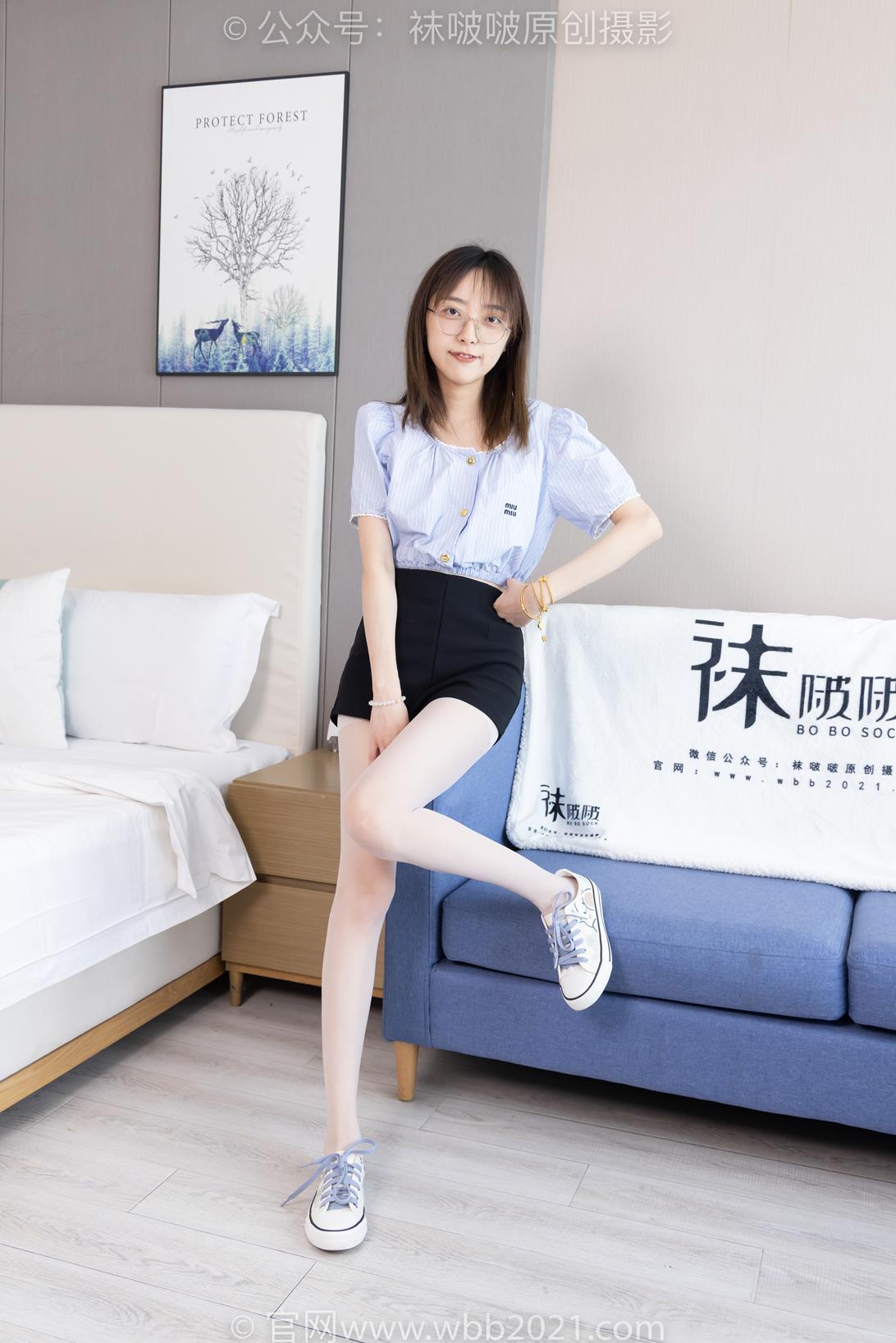 袜啵啵467期：稚予-板鞋、白丝（脚尖加固款）[150P/1V/6.72G]插图5