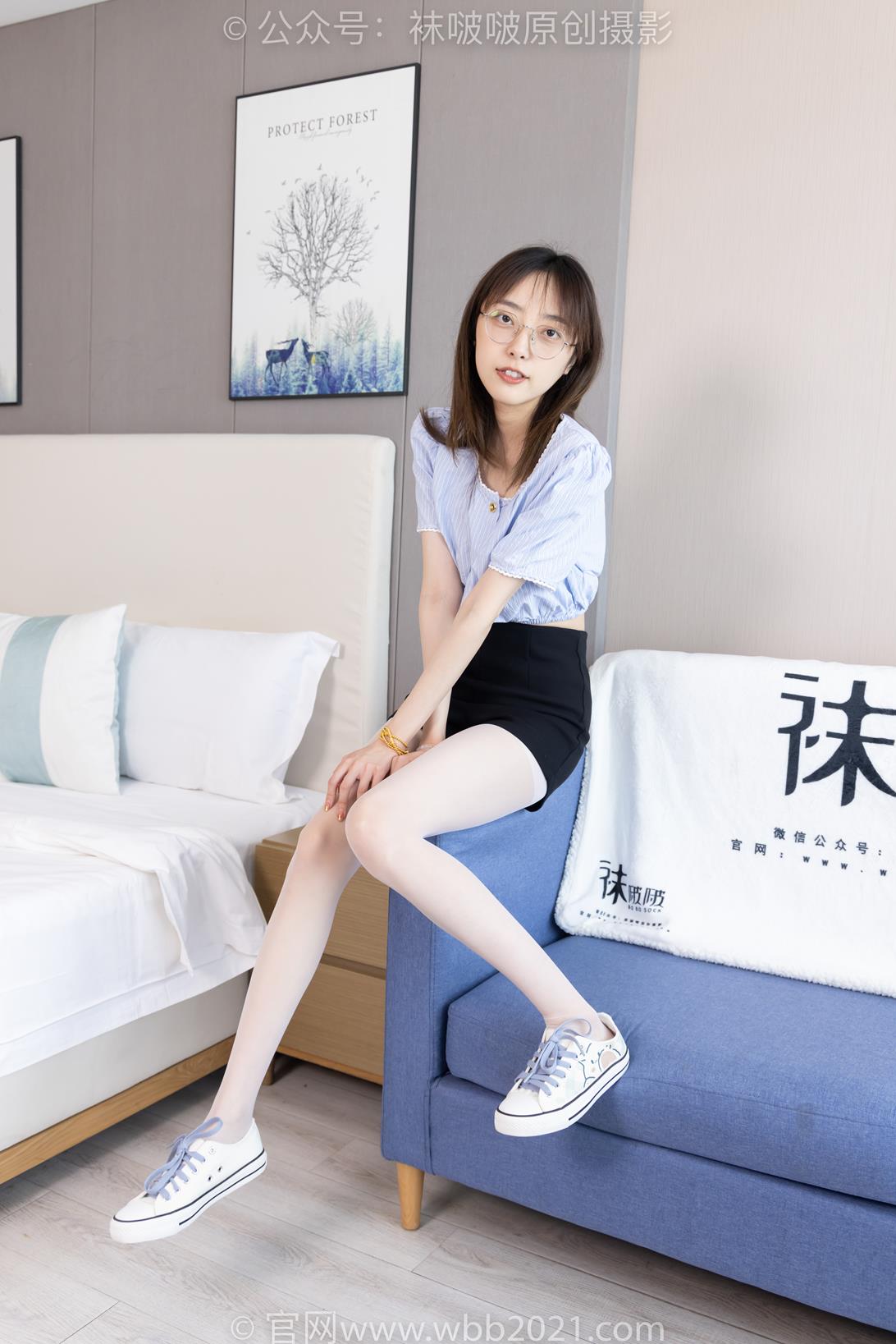 袜啵啵467期：稚予-板鞋、白丝（脚尖加固款）[150P/1V/6.72G]插图1