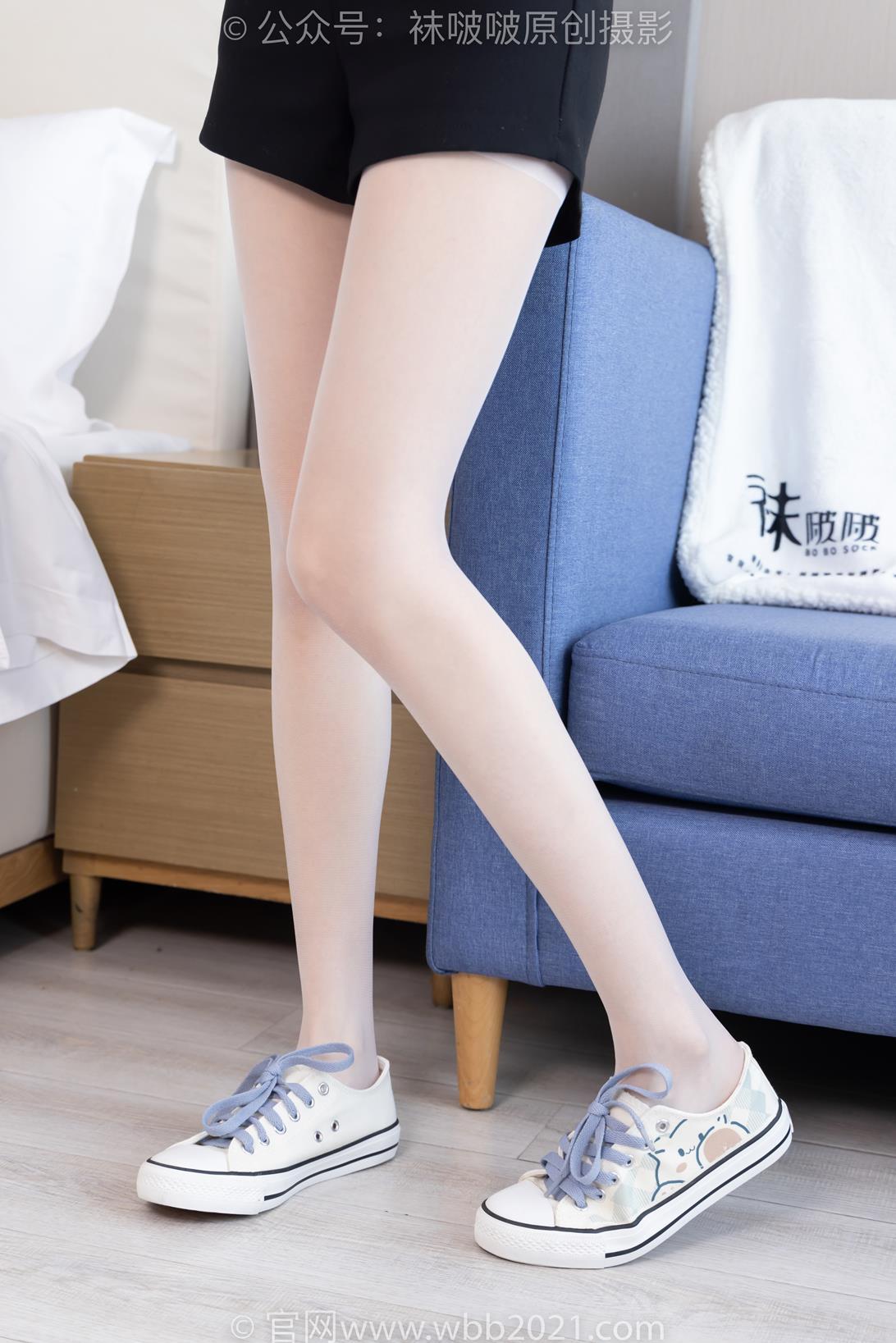 袜啵啵467期：稚予-板鞋、白丝（脚尖加固款）[150P/1V/6.72G]插图2