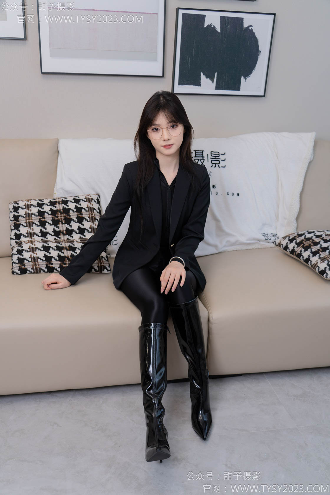 甜予摄影 NO.119 璇璇-长靴、黑丝（脚尖加固）[127P/2V/10.06GB]插图3