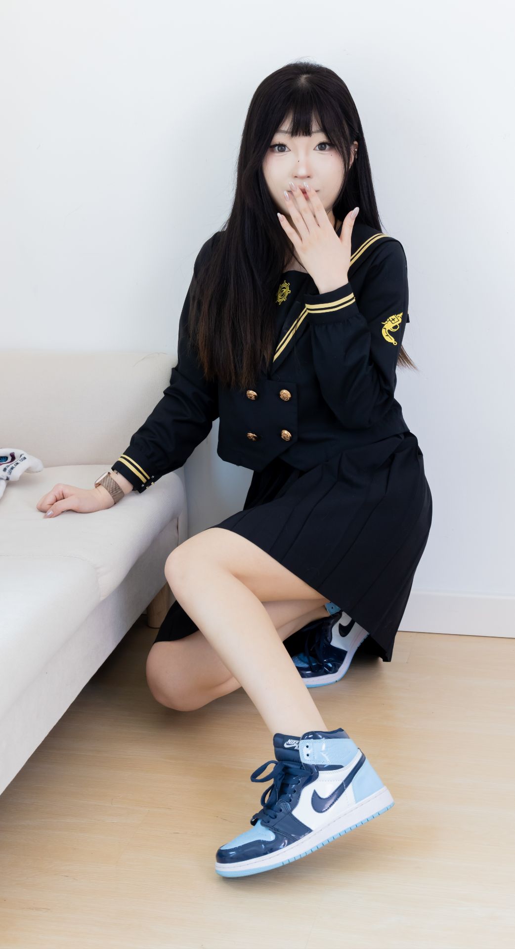 物恋2423期：嘟嘟-JK至服、板鞋、白色蕾SI船袜、裸足、视频包含揉脚剧情(150p+1v/3.67GB)插图3