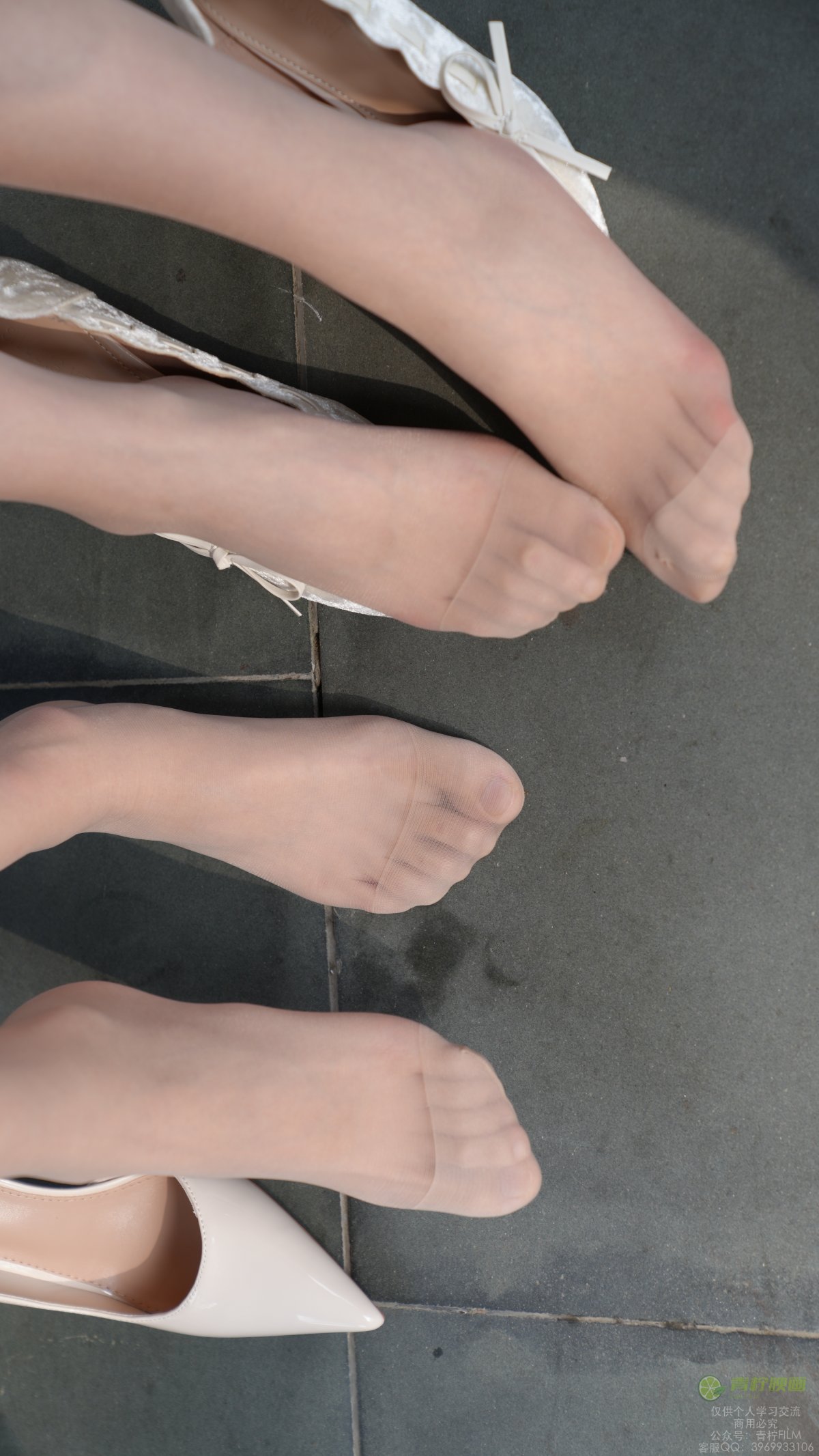 青柠映画 No.127 小小;叶子 肉丝/裸足/旗袍/素甲素材 [194P/2V/11.6G]插图1