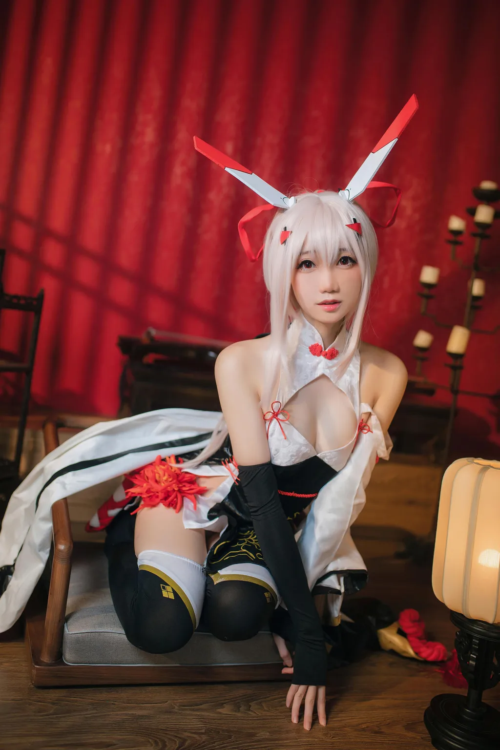 焖焖碳 – 碧蓝航线 绫波旗袍 新岁之鬼神[25P/417MB]插图1