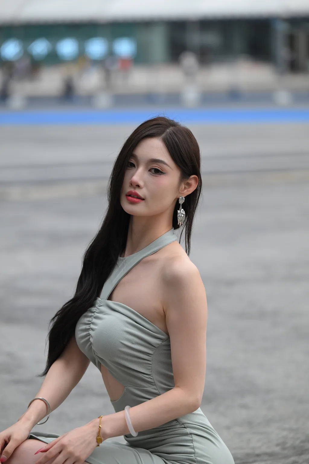 精选街拍作品 NO.6218 绿色修身裙[86P/245MB]插图2