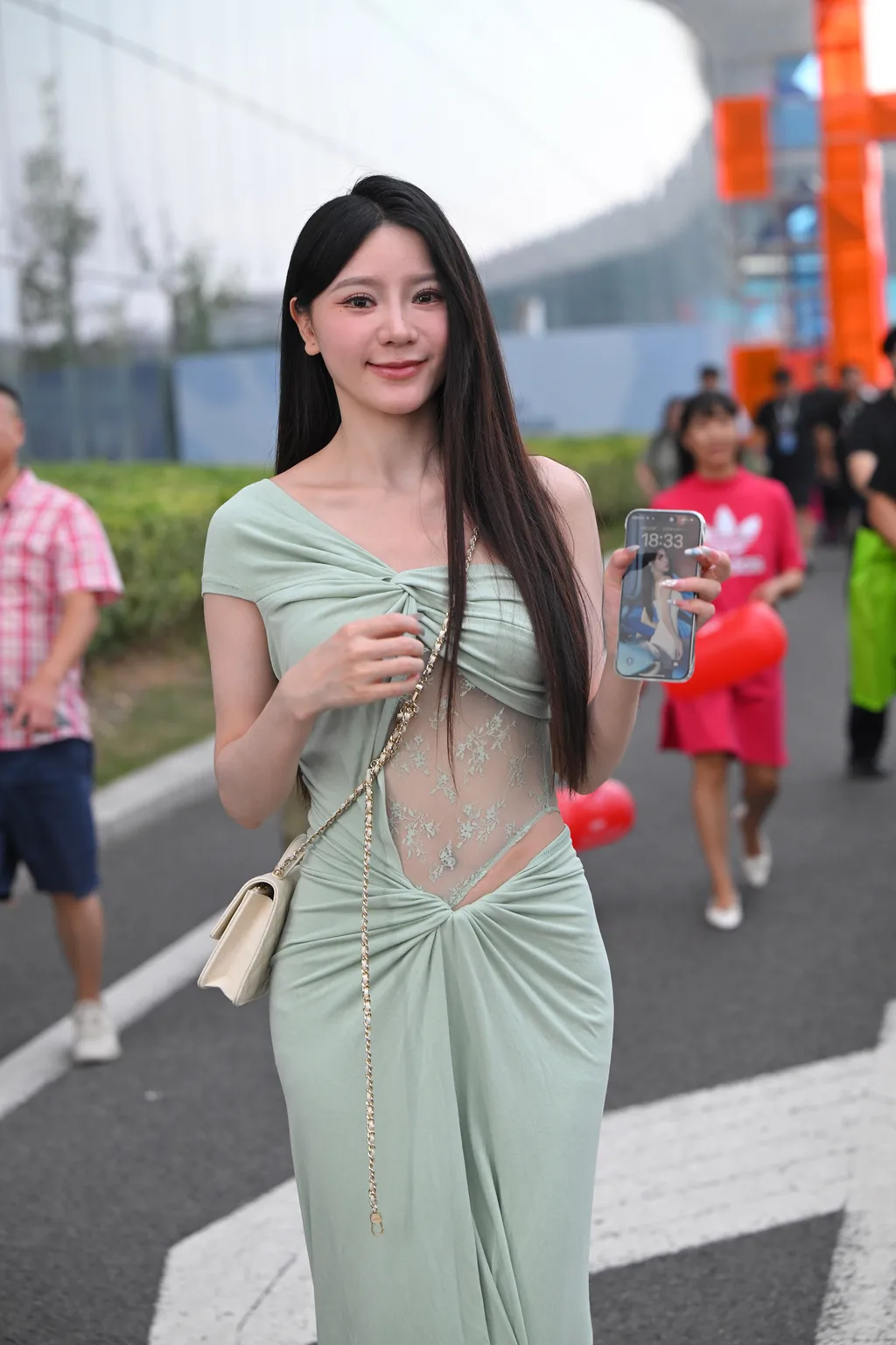 精选街拍作品 NO.6244 优雅绿色长裙[108P/333MB]插图3