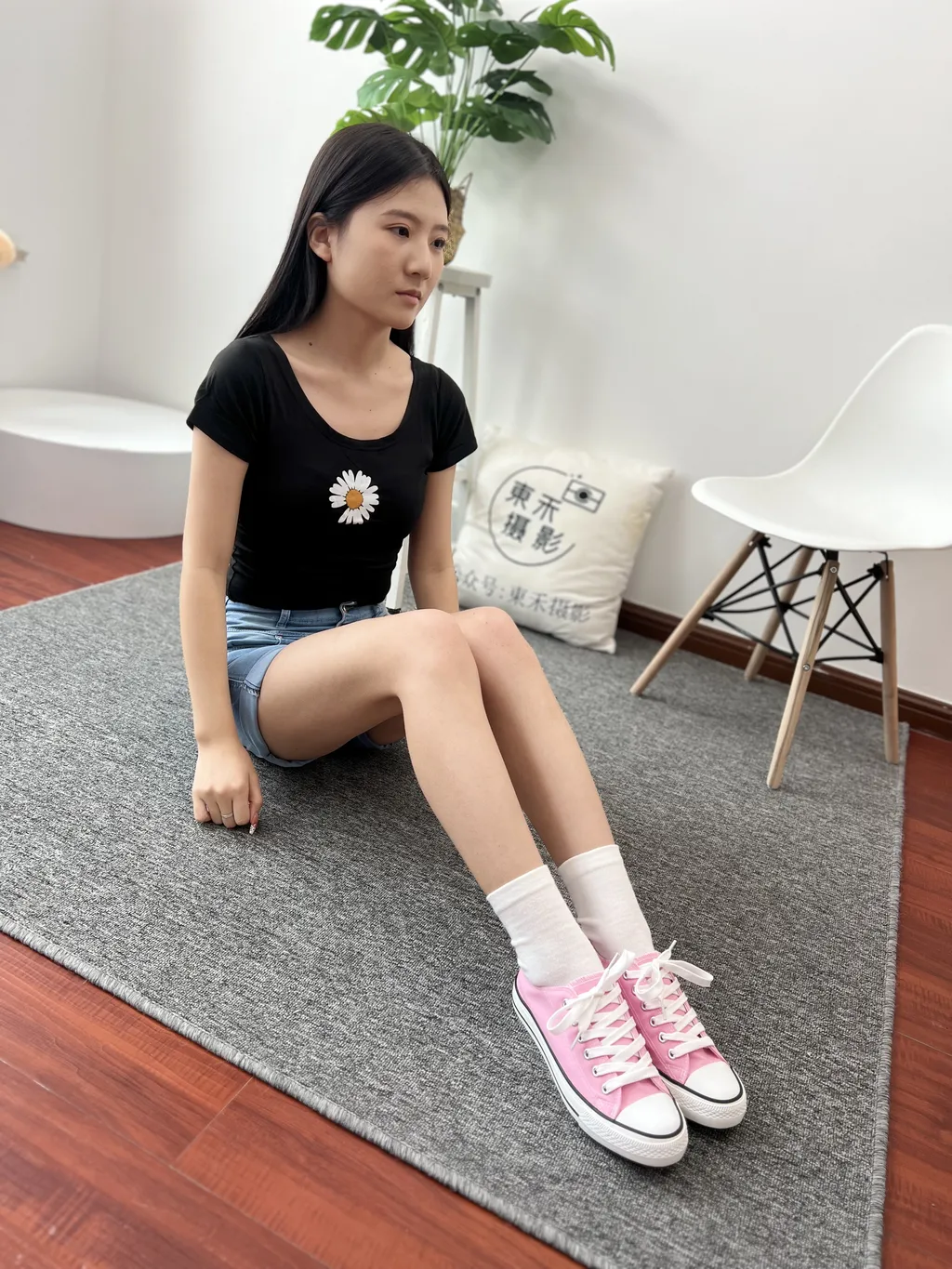 三禾摄影 NO.026 牛仔短裤 棉袜 帆布鞋[176P/1V/687MB]插图3