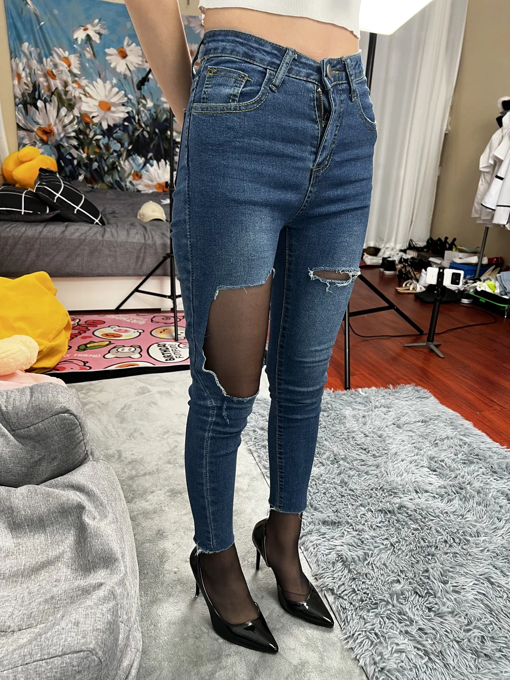 三禾摄影 NO.024 牛仔裤里丝 帆布鞋 高跟[201P/2.03GB]插图