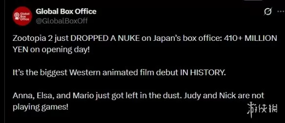 外媒称《疯狂动物城2》在日本投下核弹 网友惊掉下巴插图1 外媒称《疯狂动物城2》在日本投下核弹 网友惊掉下巴插图1