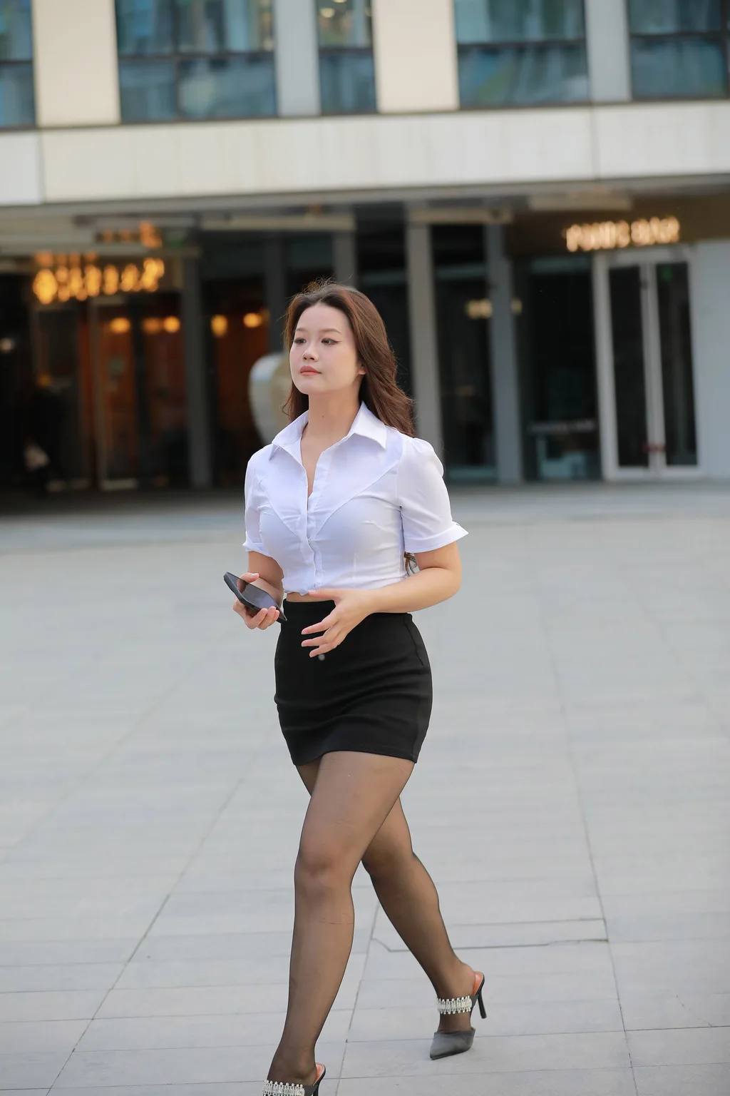 精选街拍作品 NO.6384 黑白搭配OL黑丝[183P/256MB]插图3