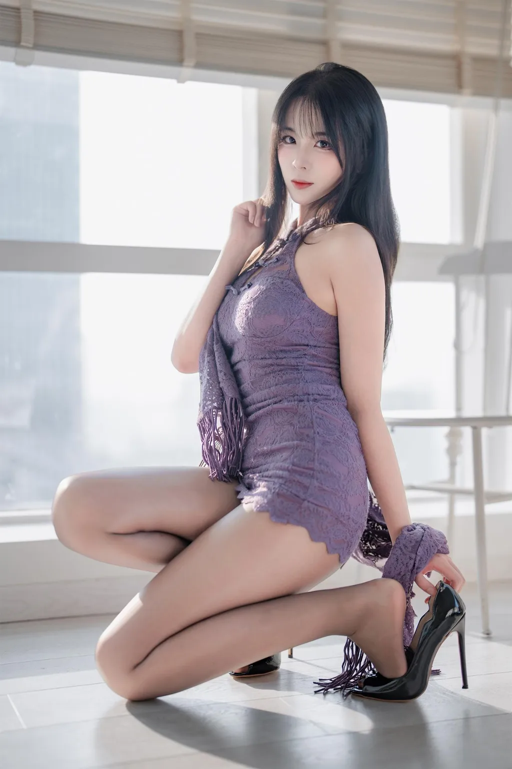 轩萧學姐 – 紫色旗袍[140P/288MB]插图3