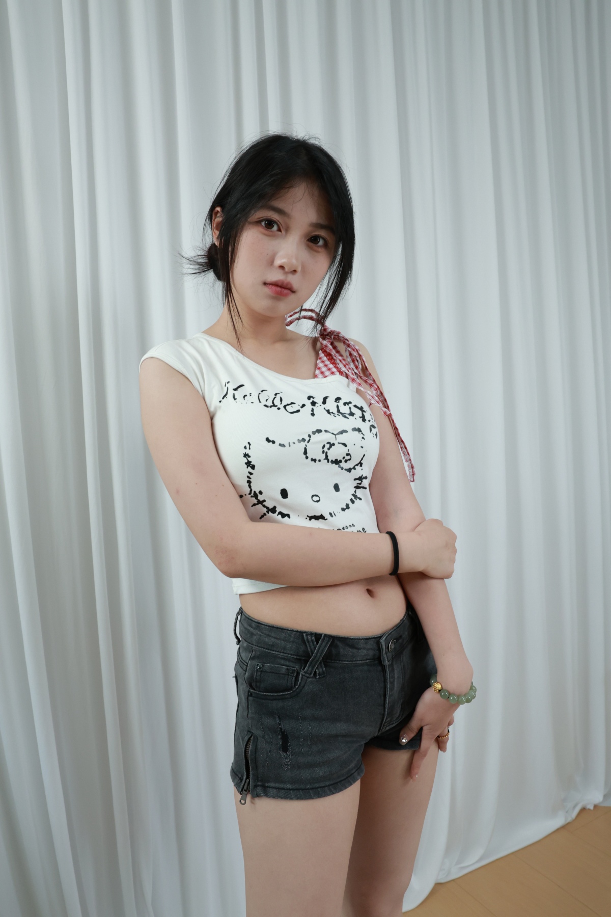 三禾摄影 214期 宁宁 牛仔短裤 [297P/1V/3.1G]插图1