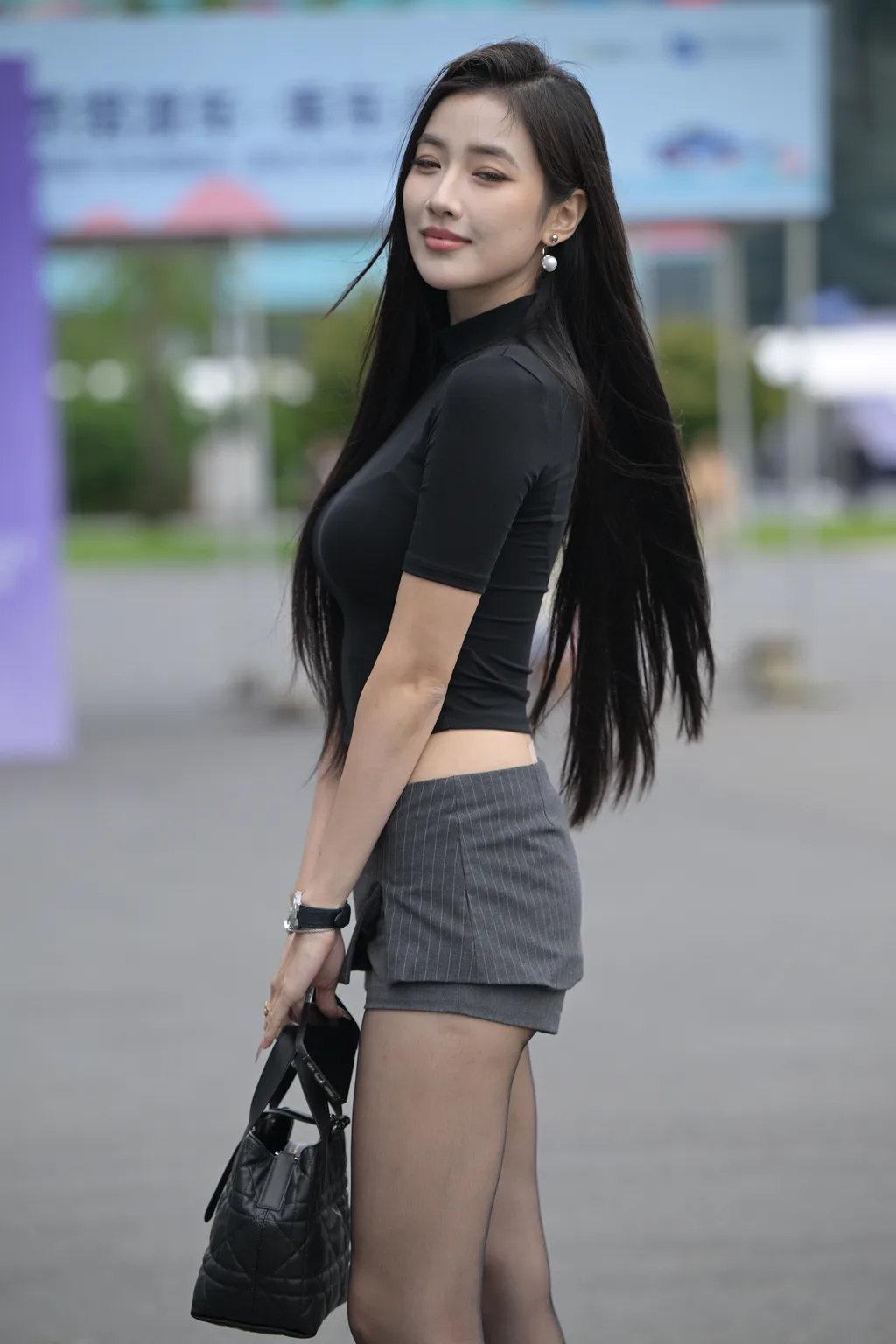 精选街拍作品 NO.6353 气质长发黑丝美腿[136P/324MB]插图