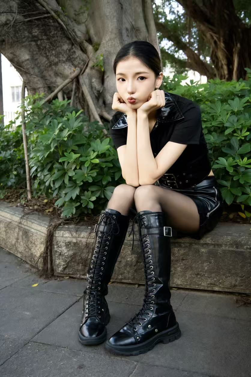 AI甜予摄影 301期：皮皮-小皮鞋、白色棉袜、裸足[120P+144aiP/2V/10.03GB]插图2