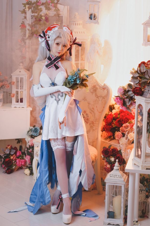 网荭Coser@面饼仙儿 – 欧根花嫁 [22P/217MB]