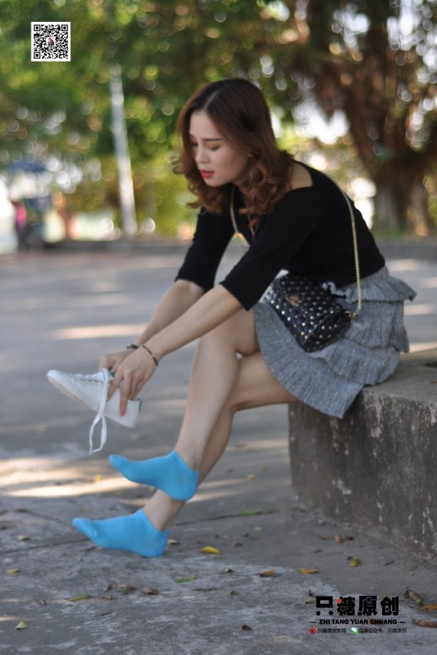 只糖棉袜 NO.008 婷婷－小白鞋里的一抹蓝 [176P/1V/577MB]