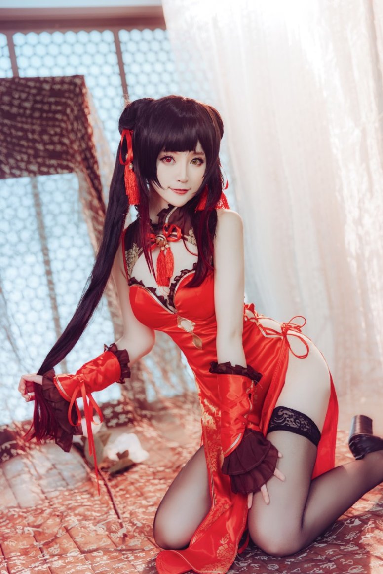 网荭Coser@yui金鱼 – 时崎狂三 旗袍 [8P/105MB]