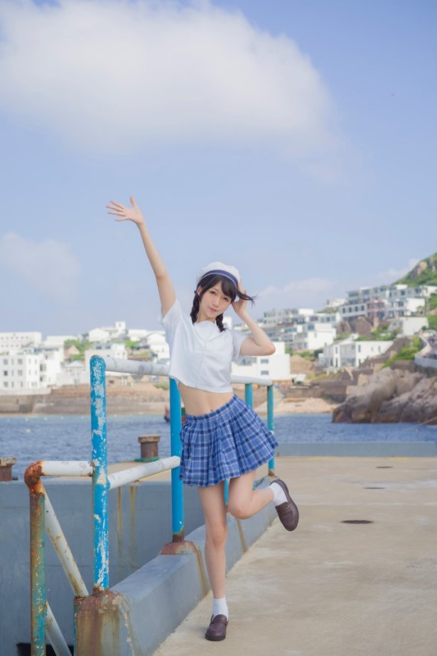 微博@NAGISA魔物喵 海风与少女 [14P/28MB]