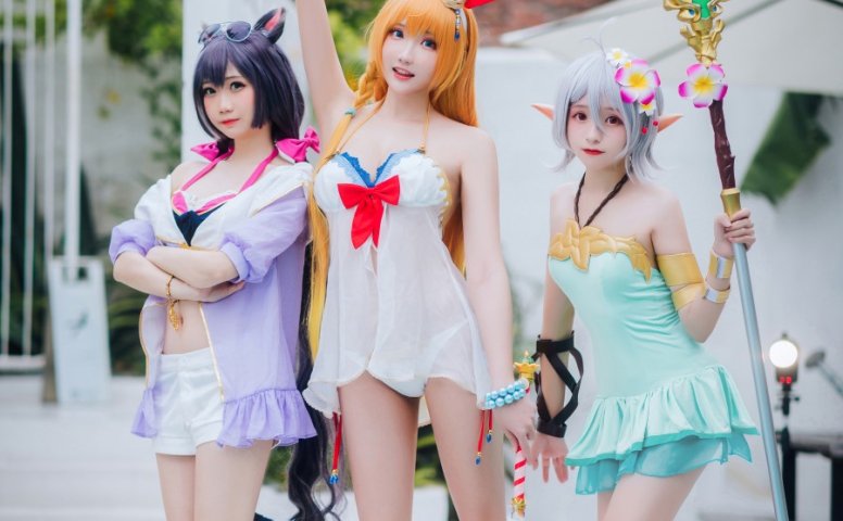 瓜希酱 – 公主连结 夏日御三家 [20P/113MB]