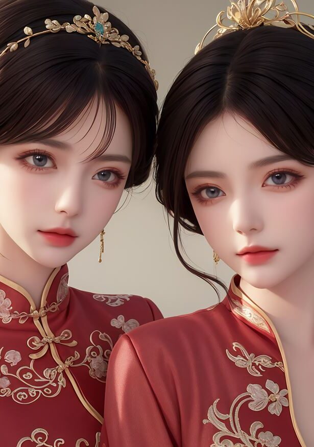 AI绘画 486 新娘姐妹花[46P/409MB]