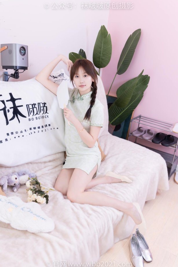 [BoBoSocks袜啵啵]NO.577 香菜-皮鞋、平底鞋、肉色船袜、黑棉袜、旗袍[140P/1V/5.65GB]