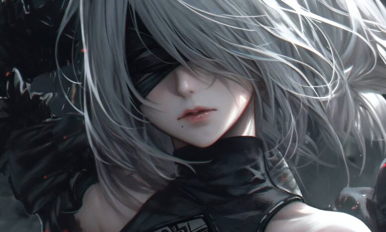 桌面壁纸 042 赛博风格 2B 游戏镁钕5120×1440壁纸